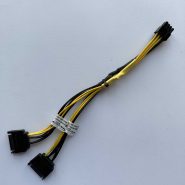 کابل برق مبدل 2 پورت ساتا پاور به 2+6 PCIe گرافیک