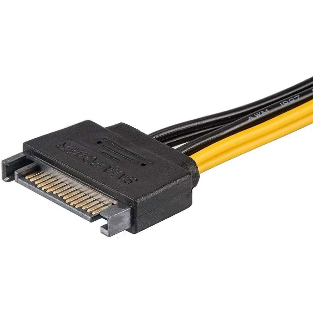 کابل برق مبدل ساتا و مولکس پاور به 2+6 PCIe گرافیک